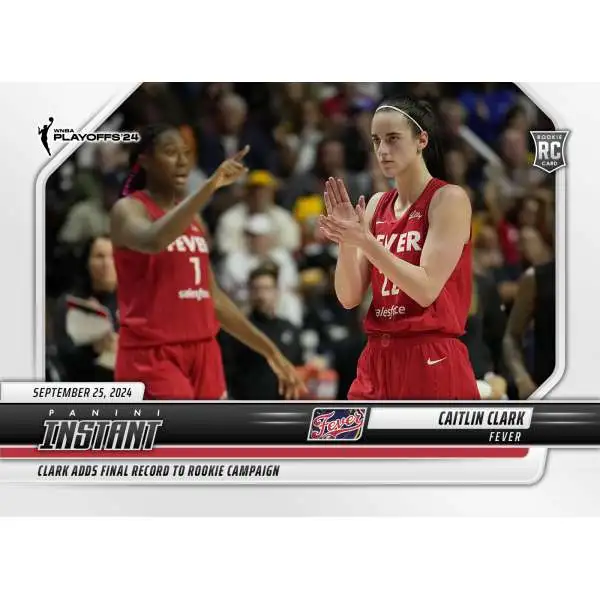 WNBA Indiana Fever 2024 Instant Basketball Caitlin Clark #236 [Rookie, Adds Final Record to Rookie Campaign]