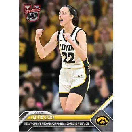 Topps Iowa Hawkeyes 2023-24 Bowman U NOW Basketball Caitlin Clark #74 [Sets Women's Record For Points In a Season]