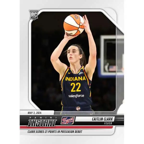 WNBA Indiana Fever 2024 Instant Basketball Single Card Caitlin Clark 19