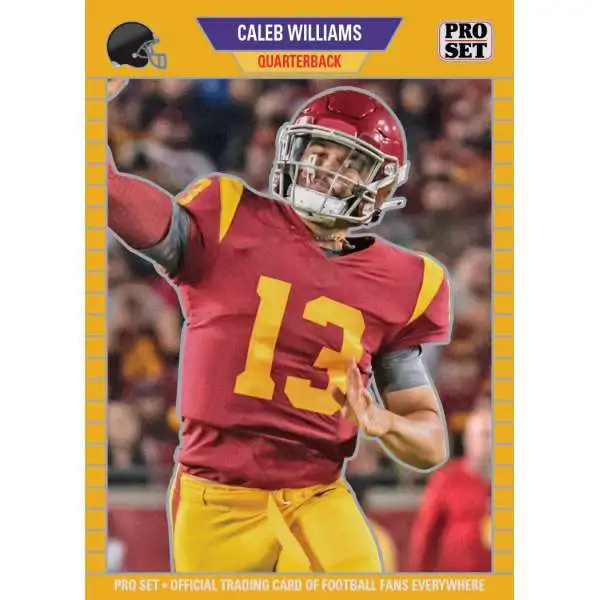 NFL 2023 Pro Set Metal /199 Limited Edition Gold Caleb Williams #6 [Pre-Rookie]