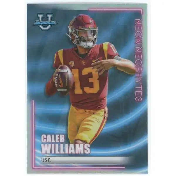 NFL 2022 Bowman's Best University Caleb Williams NN-1 [Rookie, Neon Neophytes]