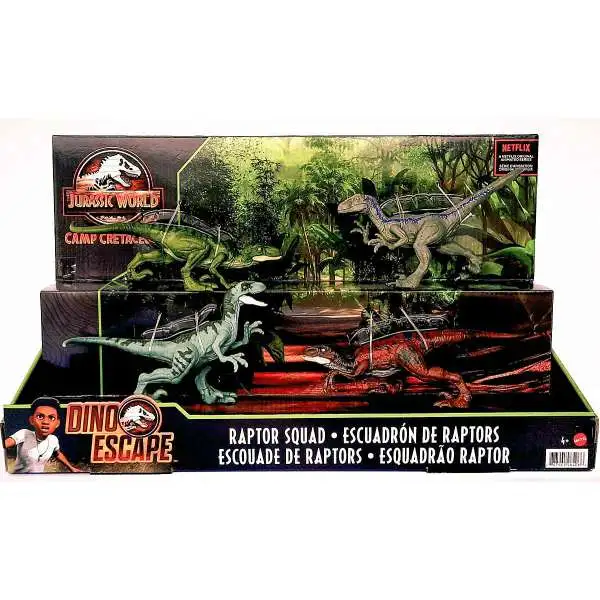 Jurassic World Camp Cretaceous Raptor Squad Exclusive Action Figure 4-Pack [Blue, Charlie, Delta & Echo]