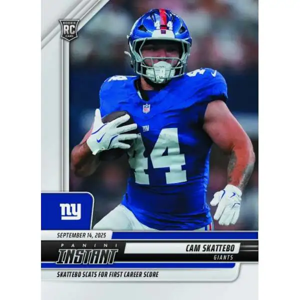 NFL New York Giants 2025 Instant Football Cam Skattebo #70 [Rookie]