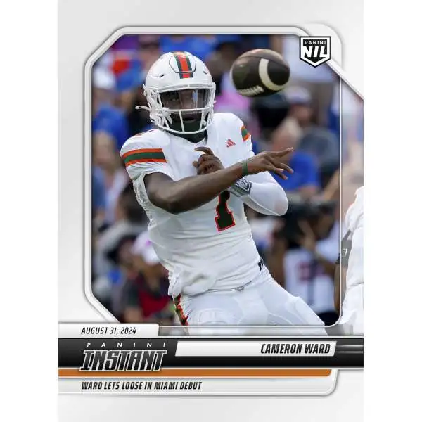 NCAA Miami Hurricanes 2024 Instant College Football Cameron Ward CWA [NIL]