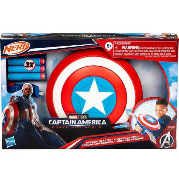 Marvel Captain America Brave New World Nerf Skyshot Blaster
