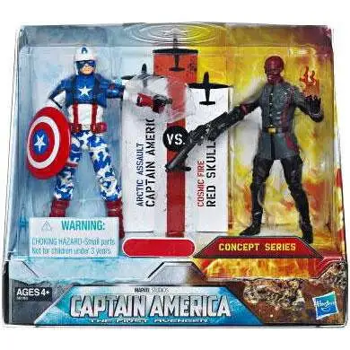 The First Avenger Concept Series Arctic Assault Captain America & Cosmic Fire Red Skull Exclusive Action Figure 2-Pack