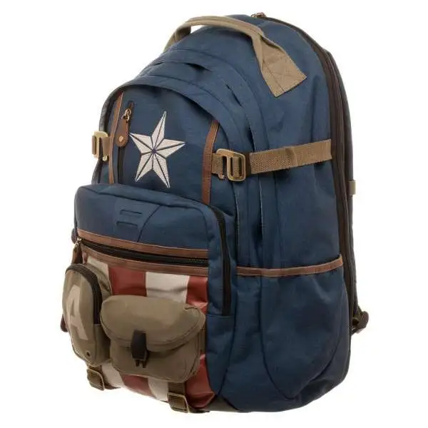 Marvel Captain America Built with Herringbone Backpack Apparel