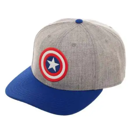 Marvel Deadpool Captain America Logo Curved Snapback Cap