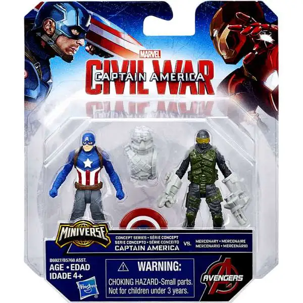 Civil War Concept Captain America & Mercenary 2.5-Inch Mini Figure 2-Pack