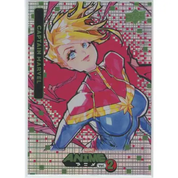2023 Marvel Anime Volume 2 Captain Marvel #10 [Green Holo]