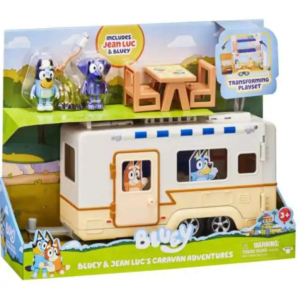 Bluey & Jean Luc's Caravan Adventures Exclusive Transforming Playset [Damaged Package]