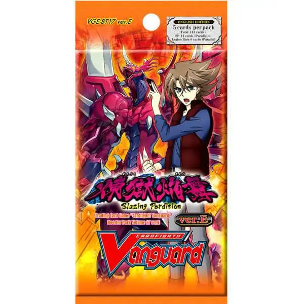 Cardfight Vanguard Trading Card Game Blazing Perdition Booster Pack [5 Cards]