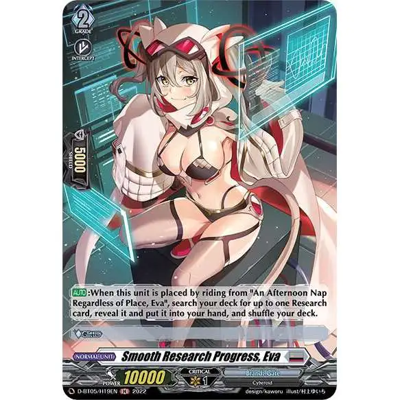 Cardfight Vanguard Triumphant Return of the Brave Heroes Holo Smooth Research Progress, Eva D-BT05/H19EN