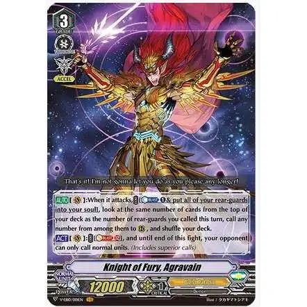 Cardfight Vanguard The Mysterious Fortune VR Vanguard Rare Knight of Fury, Agravain V-EB10/001