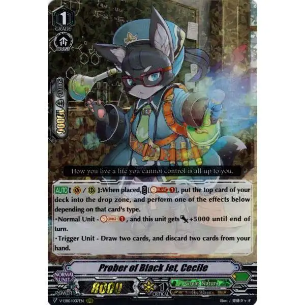 Cardfight Vanguard The Mysterious Fortune RRR Rare Prober of Black Jet, Cecile V-EB10/007