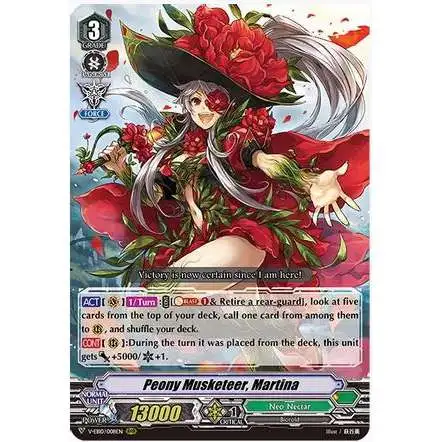 Cardfight Vanguard The Mysterious Fortune RRR Rare Peony Musketeer, Martina V-EB10/008