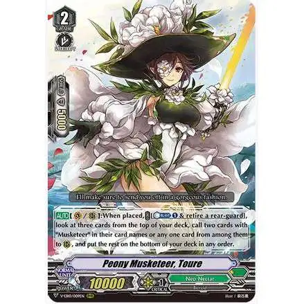 Cardfight Vanguard The Mysterious Fortune RRR Rare Peony Musketeer, Toure V-EB10/009