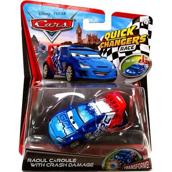 Disney Pixar Cars Cars 2 Quick Changers Race Raoul Caroule with