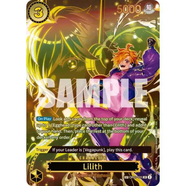 One Piece Trading Card Game Carrying On His Will Super Rare Lilith - OP07-111 OP07-111 [SP]