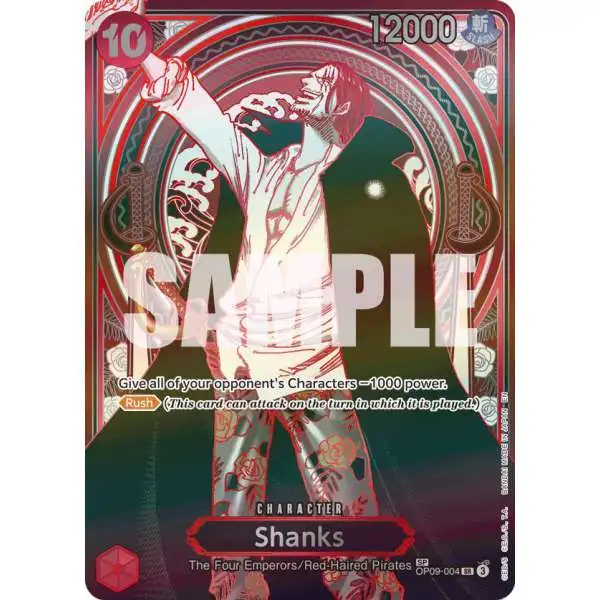 One Piece Trading Card Game Carrying On His Will Super Rare Shanks - OP09-004 OP09-004 [SP Silver]