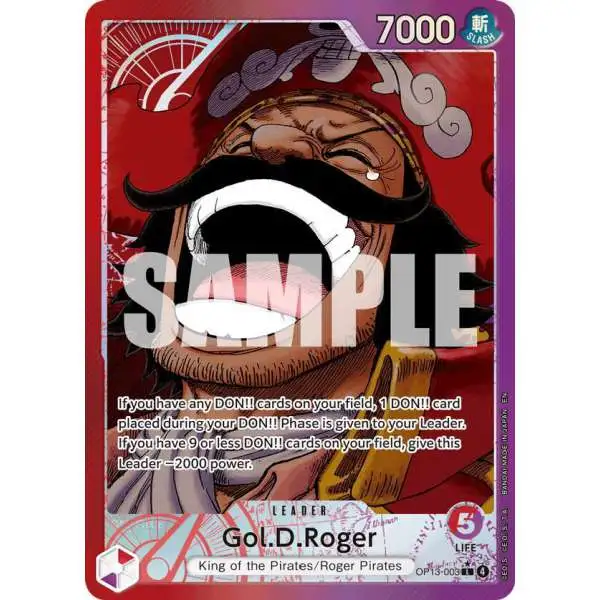 One Piece Trading Card Game Carrying On His Will Leader Gol.D.Roger OP13-003 [Alternate Art]