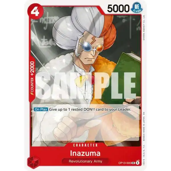 One Piece Trading Card Game Carrying On His Will Uncommon Inazuma OP13-005