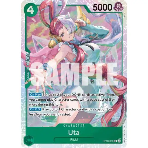 One Piece Trading Card Game Carrying On His Will Super Rare Uta OP13-023
