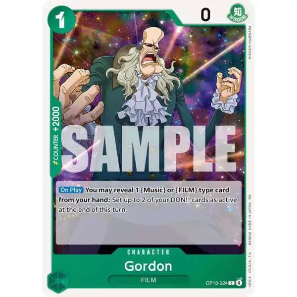 One Piece Trading Card Game Carrying On His Will Common Gordon OP13-024