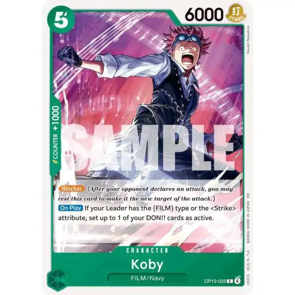 koby deck one piece tcg OP11-119 (SEC*) Includes a single common card Koby