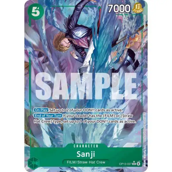One Piece Trading Card Game Carrying On His Will Rare Sanji OP13-027 [Alternate Art]