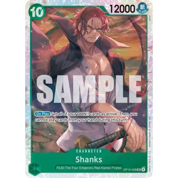 One Piece Trading Card Game Carrying On His Will Super Rare Shanks OP13-028