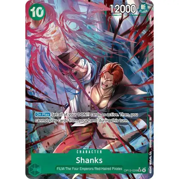 One Piece Trading Card Game Carrying On His Will Super Rare Shanks OP13-028 [Alternate Art]