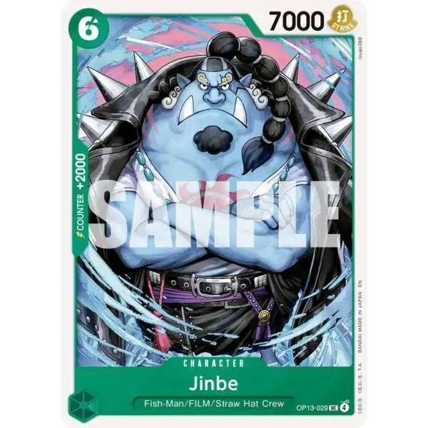 One Piece Trading Card Game Carrying On His Will Uncommon Jinbe OP13-029