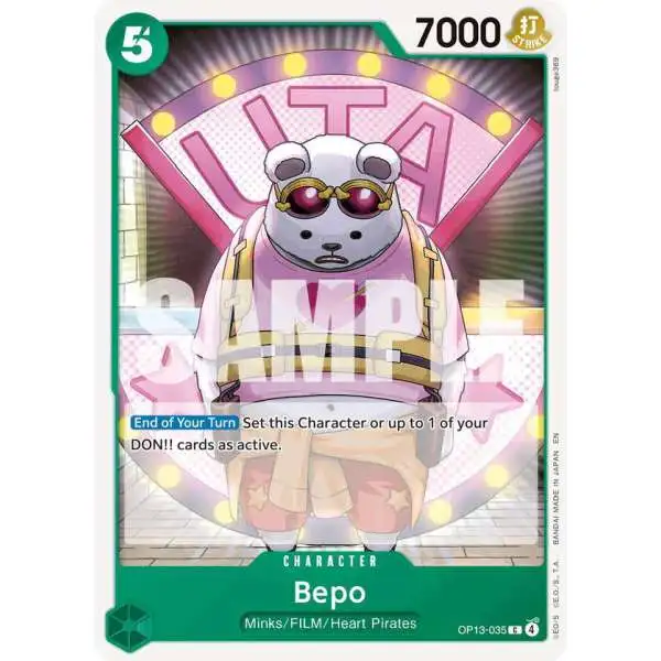 One Piece Trading Card Game Carrying On His Will Common Bepo OP13-035