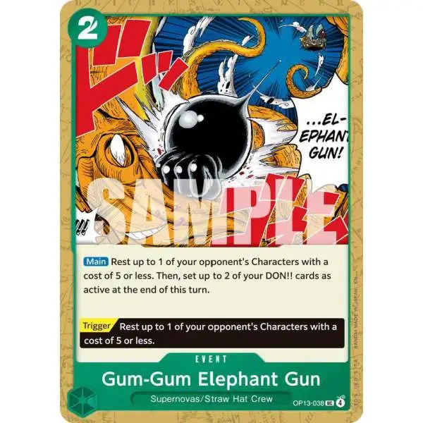 One Piece Trading Card Game Carrying On His Will Uncommon Gum-Gum Elephant Gun OP13-038