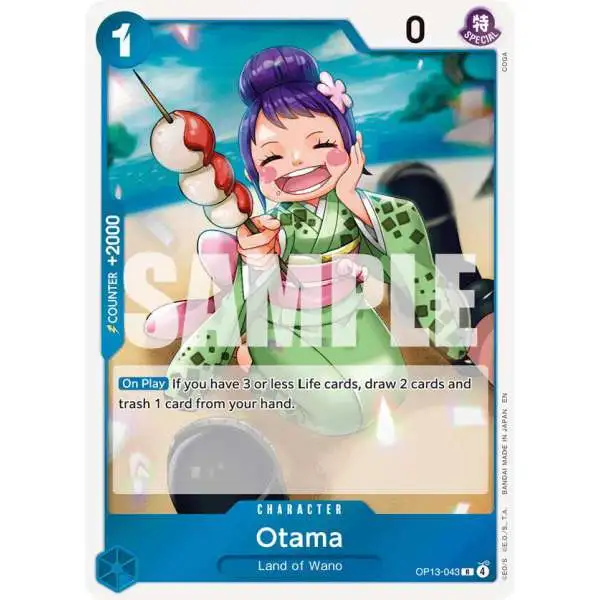 One Piece Trading Card Game Carrying On His Will Rare Otama OP13-043