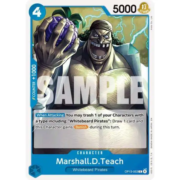 One Piece Trading Card Game Carrying On His Will Common Marshall.D.Teach OP13-053