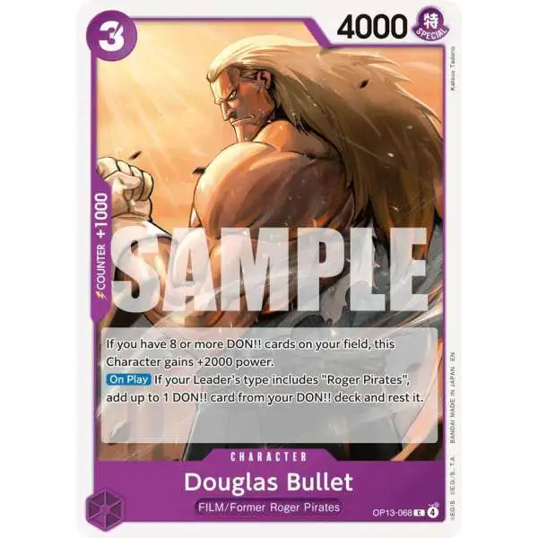 One Piece Trading Card Game Carrying On His Will Common Douglas Bullet OP13-068