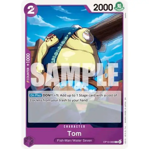 One Piece Trading Card Game Carrying On His Will Common Tom OP13-069