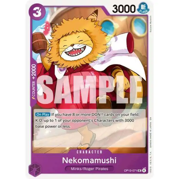 One Piece Trading Card Game Carrying On His Will Uncommon Nekomamushi OP13-071
