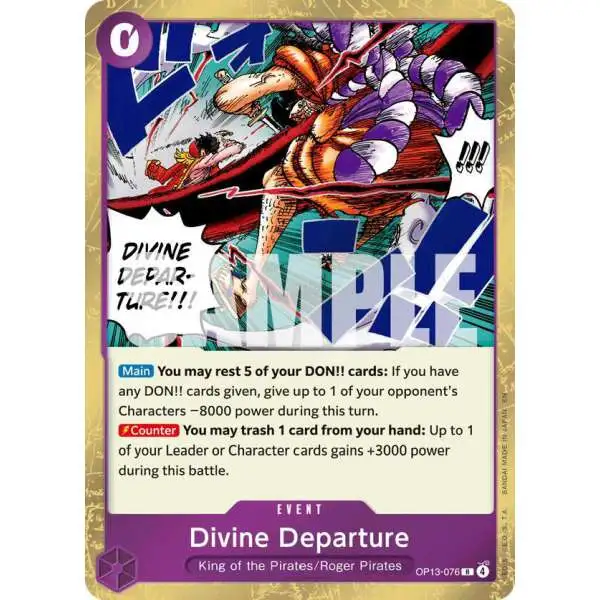 One Piece Trading Card Game Carrying On His Will Rare Divine Departure OP13-076