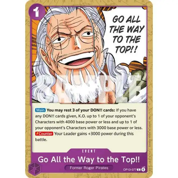 One Piece Trading Card Game Carrying On His Will Common Go All the Way to the Top!! OP13-077