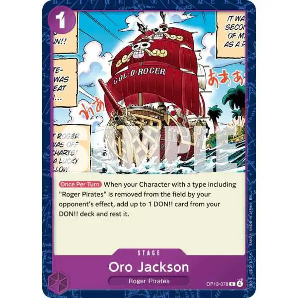 One Piece Trading Card Game Carrying On His Will Common Oro Jackson OP13-078