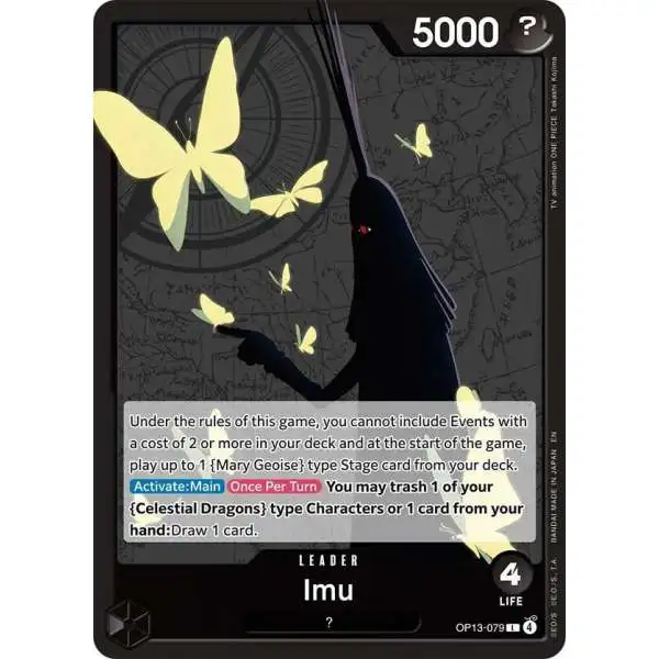 One Piece Trading Card Game Carrying On His Will Leader Imu OP13-079