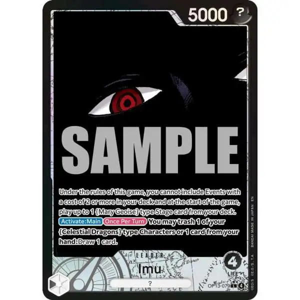 One Piece Trading Card Game Carrying On His Will Leader Imu OP13-079 [Alternate Art]