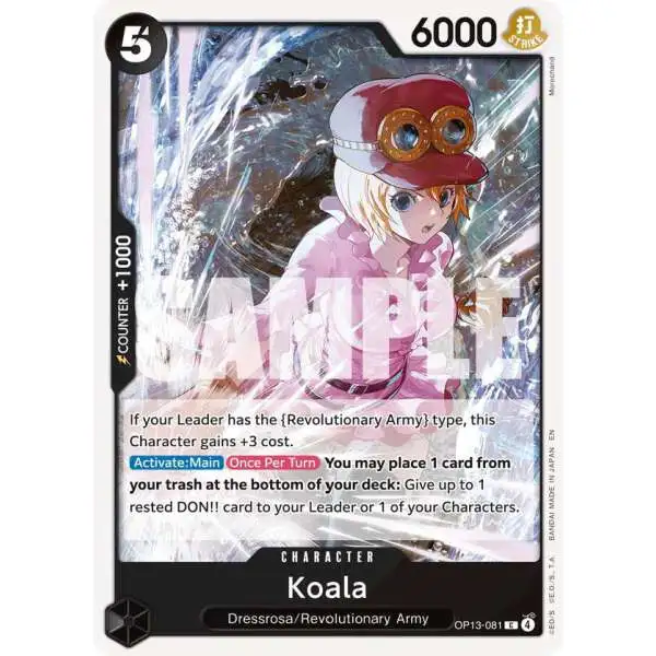 One Piece Trading Card Game Carrying On His Will Common Koala OP13-081