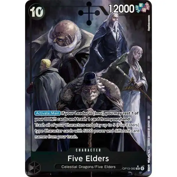 One Piece Trading Card Game Carrying On His Will Super Rare Five Elders OP13-082 [Alternate Art]
