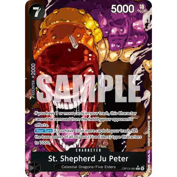 One Piece Trading Card Game Carrying On His Will Rare St. Shepherd Ju Peter OP13-084 [Alternate Art]