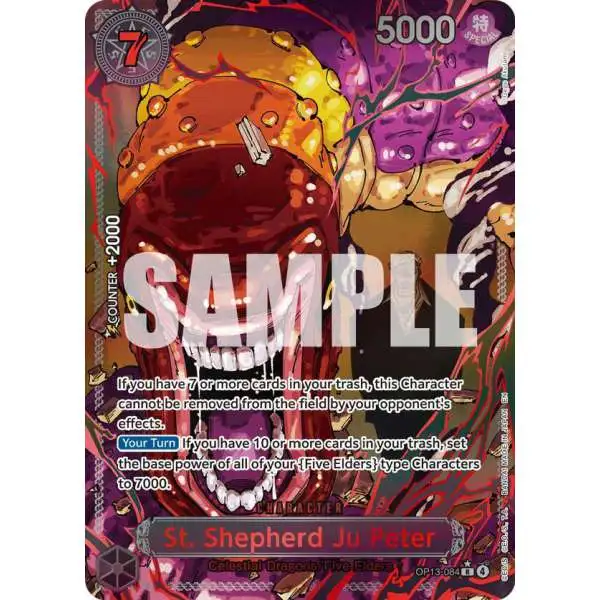 One Piece Trading Card Game Carrying On His Will Rare St. Shepherd Ju Peter OP13-084 [Parallel]