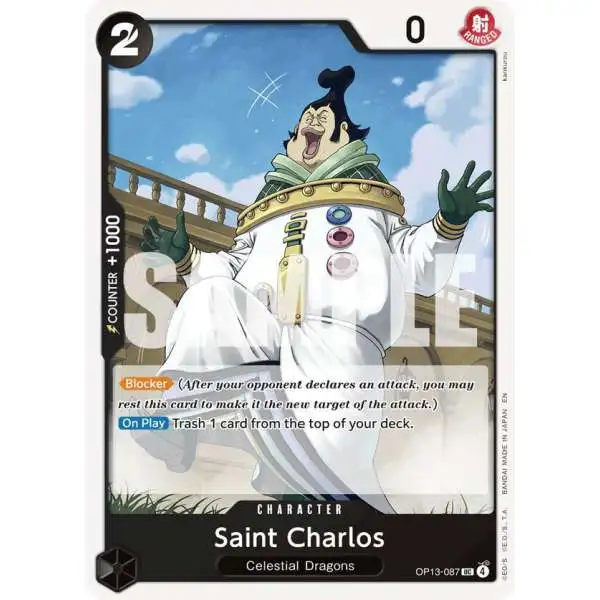 One Piece Trading Card Game Carrying On His Will Uncommon Saint Charlos OP13-087